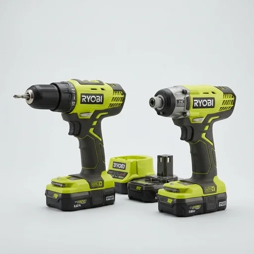Ryobi ONE+ 18V Cordless Drill and Impact Driver Combo Kit view 2